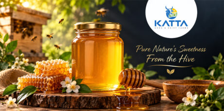 Katta Farms natural honey collected from the hive